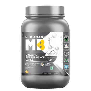 MuscleBlaze Biozyme Performance Whey, 2.2 lb Magical Mango