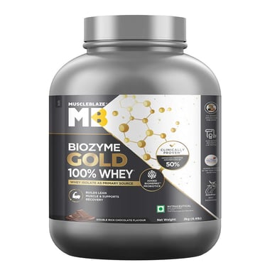 MuscleBlaze Biozyme Gold 100% Whey,  4.4 lb  Double Rich Chocolate 