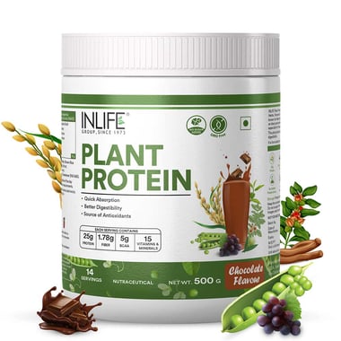 INLIFE Vegan Plant Protein, 1.1 lb Chocolate