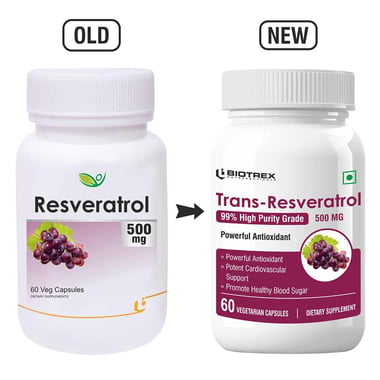 Biotrex Resveratrol (500 mg), 60 capsules