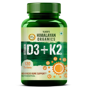 Vlado's Himalayan Organics Vitamin D3 K2 600iu, 120 tablet(s) Unflavoured