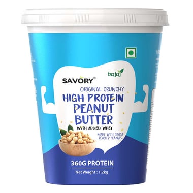 Savory Original High Protein Peanut Butter,  1.2 kg  Crunchy 