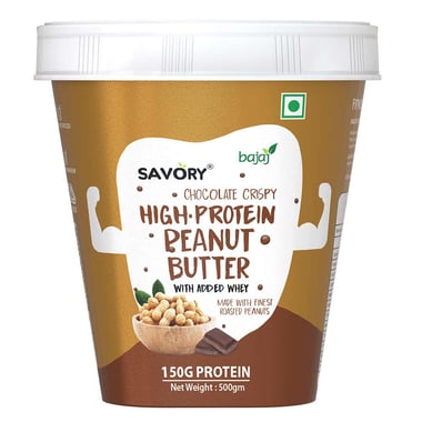 Savory Chocolate High Protein Peanut Butter,  500 g  Crispy 