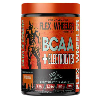 Flex Wheeler Nutrition BCAA with Electrolytes, 0.93 lb 30 Servings Juicy Orange