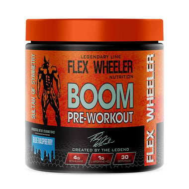 Flex Wheeler Nutrition Boom Pre Workout, 0.50 lb Blue Raspberry