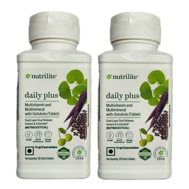 Amway Nutrilite Daily Plus, 120 tablet(s) Unflavoured (Pack of 2)