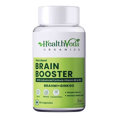 Health Veda Organics Brain Booster, 60 veggie capsule(s)