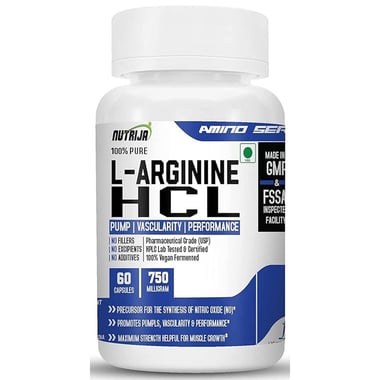 NutriJa L-Arginine HCL, 60 capsules