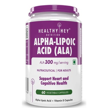HealthyHey Nutrition Alpha Lipoic Acid (ALA), 60 capsules
