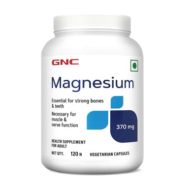 GNC Magnesium (370mg),  Unflavoured  120 capsules 