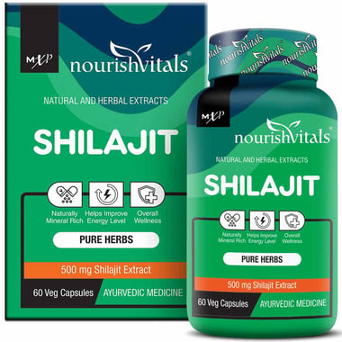 NourishVitals Shilajit, 60 veggie capsule(s)