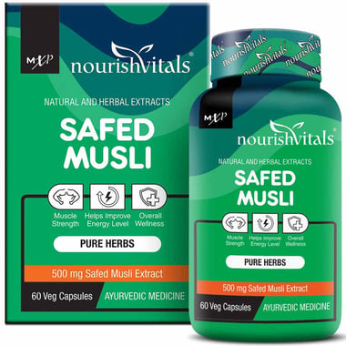 NourishVitals Safed Musli, 60 veggie capsule(s)