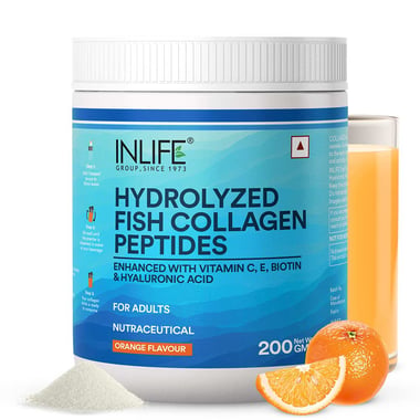 INLIFE Marine Collagen Peptides, 200 g Orange