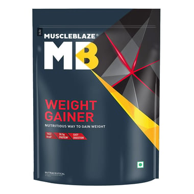 MuscleBlaze Weight Gainer with Added Digezyme, 2.2 lb Chocolate