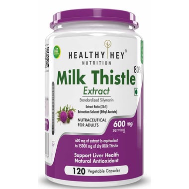 HealthyHey Nutrition Milk Thistle Extract,  120 capsules 