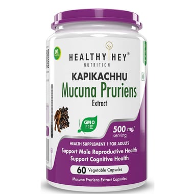 HealthyHey Nutrition Mucuna Pruriens Extract, 60 capsules