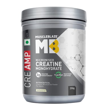 MuscleBlaze Creatine Monohydrate CreAMP,  Unflavoured  0.55 lb 