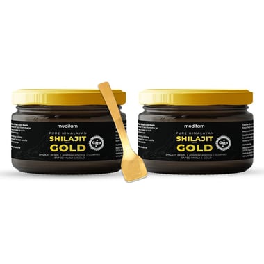 Muditam Pure Himalayan Shilajit with Gold (Pack of 2),  20 g 