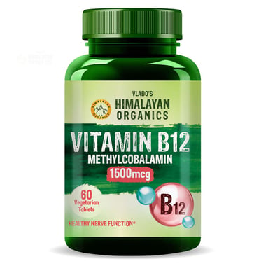 Vlado's Himalayan Organics Methylcobalamin Vitamin B12 1500mcg,  60 tablet(s)  Unflavoured 