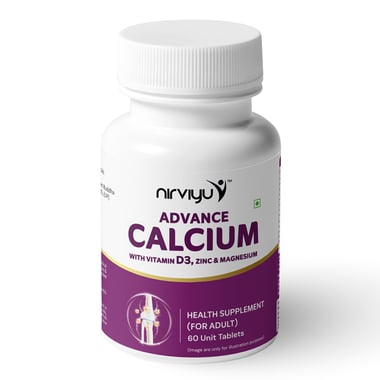 Nirviyu Advance Calcium with Vitamin D3 Zinc & Magnesium,  60 tablet(s)  Unflavoured 