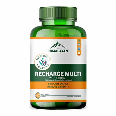 Divya Himalayan Plant Based Organics Recharge Multi with Ginseng, 60 tablet(s) Unflavoured