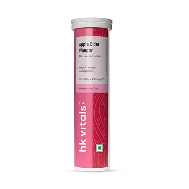 HealthKart HK Vitals ACV 750 mg Effervescent,  15 tablet(s)  Watermelon 