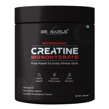 DR. HARLE Micronised Pure Creatine Monohydrate, Unflavoured 0.22 lb