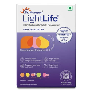 Dr. Morepen LightLife Pre-Meal Nutrition,  10 sachets/pack  Assorted 