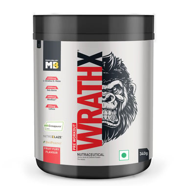 MuscleBlaze Pre Workout WrathX, 0.75 lb Fruit Fury
