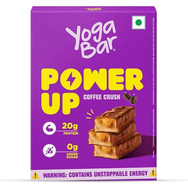 Yogabar Power Up 20g Protein Bar, 5 bar(s) Coffee Crush
