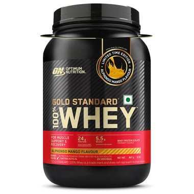 ON (Optimum Nutrition) Gold Standard 100% Whey Protein,  2 lb  Alphonso Mango 