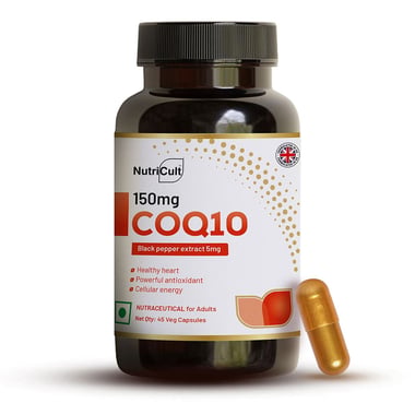 NutriCult CoQ10 150mg,  45 veggie capsule(s) 