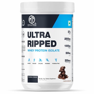 Muscle Trail Ultra Ripped Whey Protein Isolate,  2.2 lb  Dutch Chocolate 