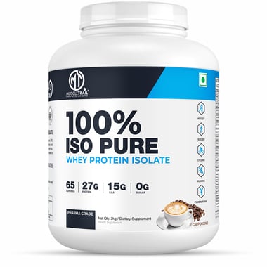 Muscle Trail 100% Iso Pure Whey Protein Isolate, 4.4 lb Cappuccino