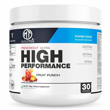 Muscle Trail Pre-Workout Ultra High-Performance, 0.36 lb Fruit Punch