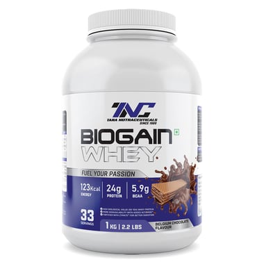 Tara Nutraceuticals Biogain Whey, 2.2 lb Belgium Chocolate