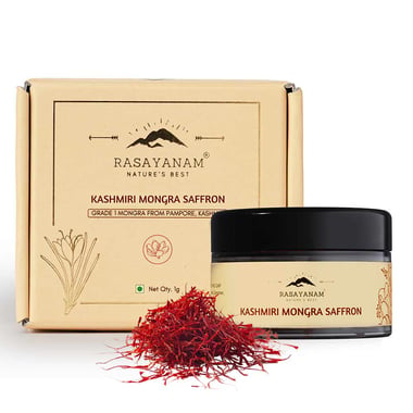 Rasayanam Kashmiri Saffron Mongra,  Natural  1 g 