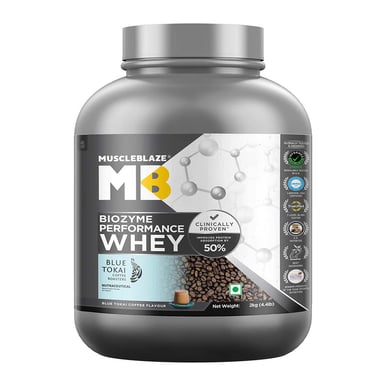 MuscleBlaze Biozyme Performance Whey,  4.4 lb  Blue Tokai Coffee 