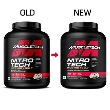 MuscleTech Nitrotech Whey Gold, 4 lb Cookies and Cream