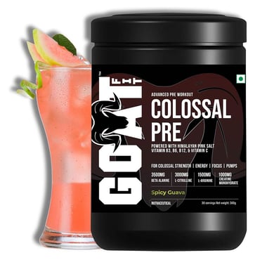 G.O.A.T Fit Colossal Pre Advanced Pre Workout, 0.79 lb Spicy Guava