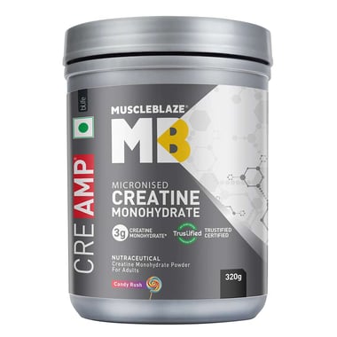 MuscleBlaze Creatine Monohydrate CreAMP,  Candy Rush  0.71 lb 