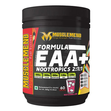 Musclemend Formula EAA + Nootropics 2:1:1,  Watermelon  0.66 lb  60 Servings 