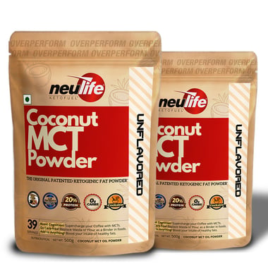 Neulife Coconut MCT Powder, 500 g Unflavoured (Pack of 2)