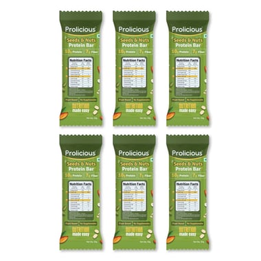 Prolicious Protein Bar,  6 bar(s)  Seeds & Nuts 