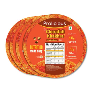 Prolicious Khakhra, Chorafali (Pack of 4) 170 g