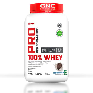 GNC Pro Performance 100% Whey Protein, 2 lb Cookies & Cream