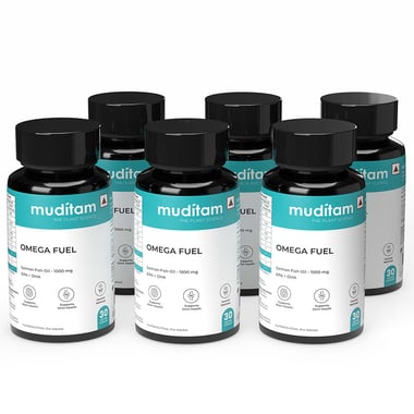 Muditam Omega Fuel (Pack of 6), 30 softgels