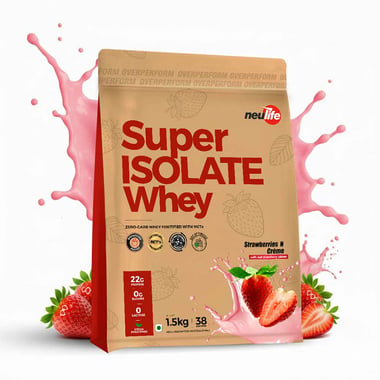 Neulife Super Isolate Whey,  3.3 lb  Strawberries N Creme 