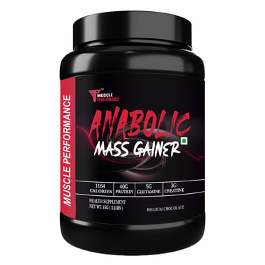 Muscle Performance Anabolic Mass Gainer,  2.2 lb  Belgium Chocolate 