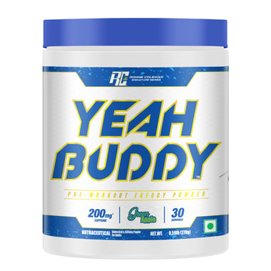 Ronnie Coleman Yeah Buddy Pre-Workout Powder, 0.59 lb Green Apple